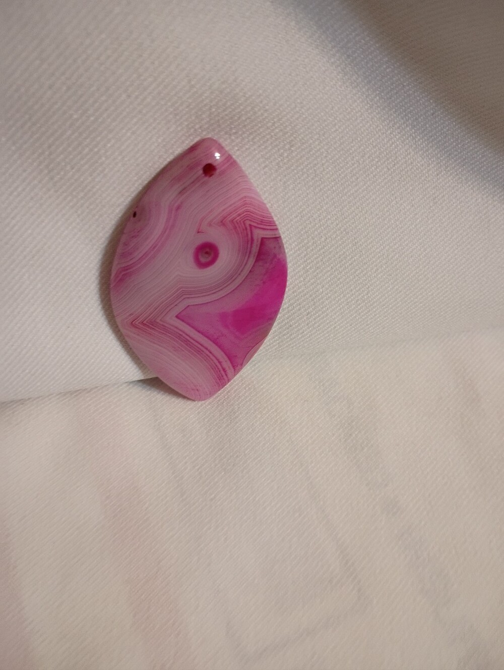 Pink Agate Teardrop Pendant - Unbranded